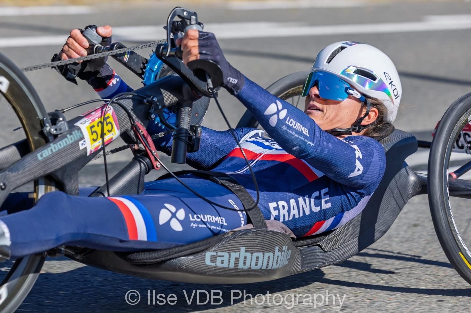 Anaïs Vincent, sportive de handbike en catégorie H3, lors de la Handi Gard Classic